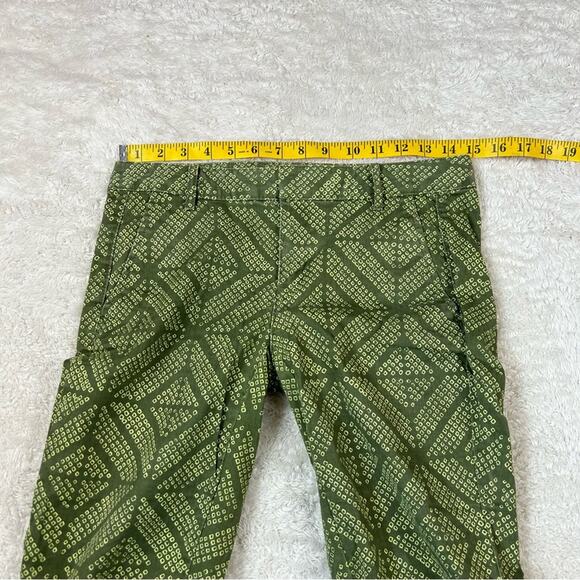 Khakis by Gap skinny Mini green geometric print pants, size 00 - Picture 6 of 12
